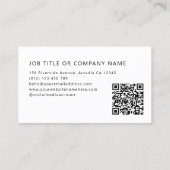 モダン署エレガント名スクリプモダントQRコード 名刺 (裏面)