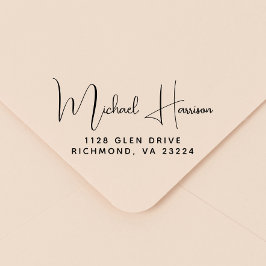 モダン署名スクリプト差出人住所 セルフインキングスタンプ