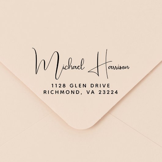 モダン署名スクリプト差出人住所 セルフインキングスタンプ