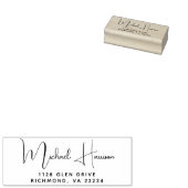 モダン署名スクリプト差出人住所 ラバースタンプ (押印)