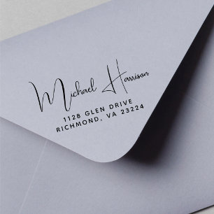 モダン署名スクリプト差出人住所 ラバースタンプ