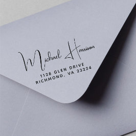 モダン署名スクリプト差出人住所 ラバースタンプ