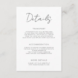 モダン署名スミニマルク結婚トの詳細 エンクロージャーカード