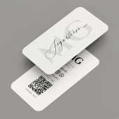 モダン署名プロフェッショナル白エレガント色 名刺