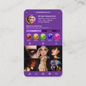 モダン美しいインスタ王室のラムパープルラッシュテック 名刺 (正面)