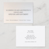 モダン美しいエステティシャン発光銀 名刺 (正面/裏面)