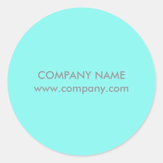 モダン美しいシンプルサロンアクアブルーターコイズ ラウンドシール (正面)