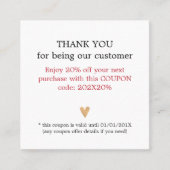 モダン美しいシンプルサロンサンキュークーポンサンキュークーポン 割引カード (正面)