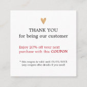 モダン美しいシンプルサロンサンキュークーポンサンキュークーポン 割引カード (正面)