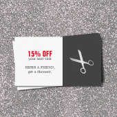 モダン美しいシンプルヘアサロンクーポン 割引カード