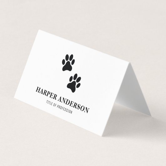 モダン美しいシンプルペットケアプロフェッショナルロゴ 名刺 (正面)