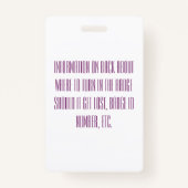 モダン美しいスウォッチメイクアップアーティスト写真IDバッジ バッジ (裏面)