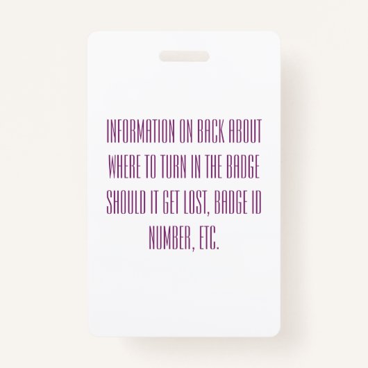 モダン美しいスウォッチメイクアップアーティスト写真IDバッジ バッジ (裏面)