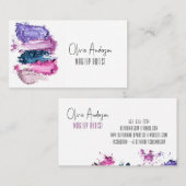 モダン美しいスウォッチメイクアップアーティスト 名刺 (正面/裏面)