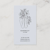 モダン美しいスタジオ美容師 名刺 (裏面)