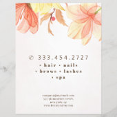 モダン美しいヘアサロンエレガント価格表表フライヤー (裏面)