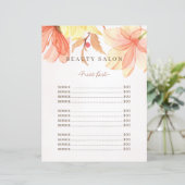 モダン美しいヘアサロンエレガント価格表表フライヤー (スタンド正面)