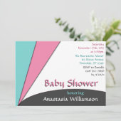 モダン美しいベビーシャワー招待状 招待状 (スタンド正面)