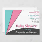 モダン美しいベビーシャワー招待状 招待状 (正面/裏面)