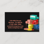 モダン美しいマニキュア爪、 ネイル研磨ネイルサロン 名刺 (裏面)