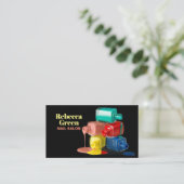 モダン美しいマニキュア爪、 ネイル研磨ネイルサロン 名刺 (スタンド正面)