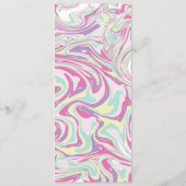 モダン美しいメイクアップ液型ピンクメニュー メニュー (裏面)