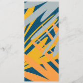 モダン美しいメイクアップ熱帯パターンメニュー メニュー (裏面)