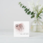 モダン美しいロゴ爪、 ネイルまつ毛 スクエア名刺 (スタンド正面)