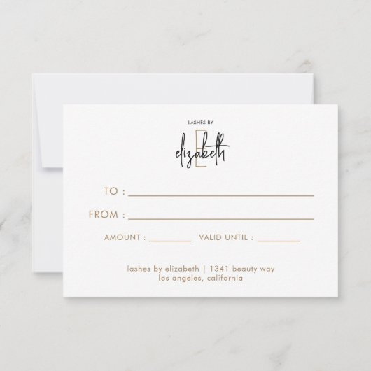 モダン美しい事業許可証 (裏面)