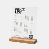 モダン美しい価格表メニューSmall Business アクリルサイン (傾斜)