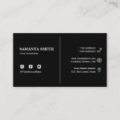 モダン美しい標準、3.5インチ×2.0インチ名刺 名刺 (裏面)