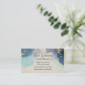 モダン美しい美容師サロン化粧布 名刺 (スタンド正面)