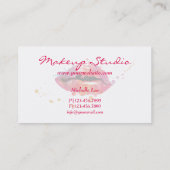 モダン美容唇カラフルメイクアップアーティスト 名刺 (裏面)