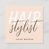 モダン美容師の桃 スクエア名刺 (正面)