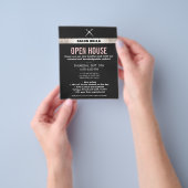 モダン美容師はさみシルバーシークインサロン チラシ (手)