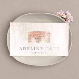 モダン美容師エレガントバラ金ゴールドシーケンシンコーム 名刺