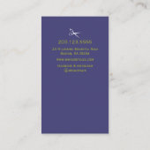 モダン美容師グラフィックグリーンパープル 名刺 (裏面)