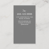 モダン美容師グラフィック緑 名刺 (裏面)