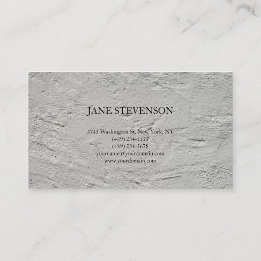 モダン美容師グレーウォールデザインプロフェッショナル 名刺 (裏面)