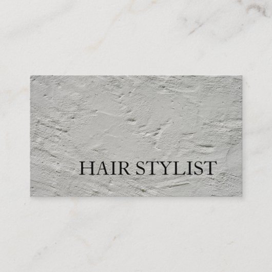 モダン美容師グレーウォールデザインプロフェッショナル 名刺 (正面)