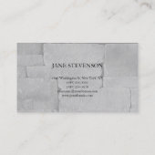 モダン美容師グレーウォールデザインプロフェッショナル 名刺 (裏面)