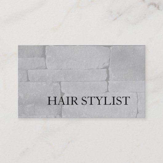 モダン美容師グレーウォールデザインプロフェッショナル 名刺 (正面)