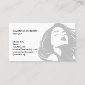 モダン美容師タイポグラフィ 名刺 (裏面)