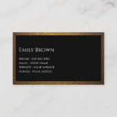 モダン美容師ブラックと金ゴールド銅 名刺 (裏面)