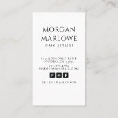 モダン美容師プロフェッショナル写真 名刺 (裏面)
