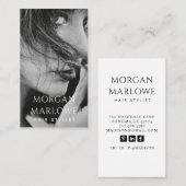 モダン美容師プロフェッショナル写真 名刺 (正面/裏面)