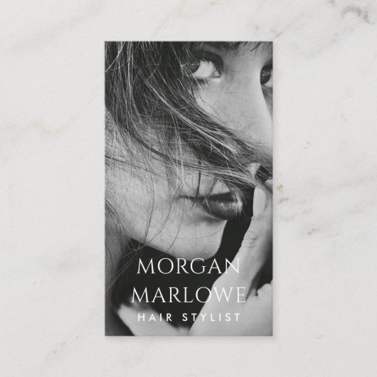 モダン美容師プロフェッショナル写真 名刺 (正面)