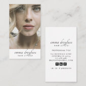 モダン美容師プロフェッショナル写真 名刺 (正面/裏面)