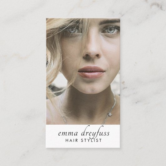 モダン美容師プロフェッショナル写真 名刺 (正面)