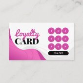 モダン美容師メイクアップアーティストサービスサロン ロイヤリティカード (裏面)